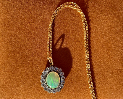 Rock Crystal Candy Opal Pendant