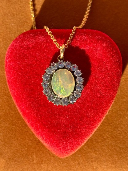 Rock Crystal Candy Opal Pendant