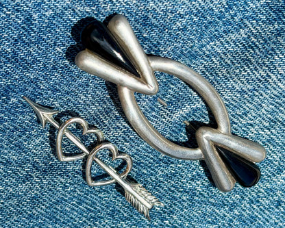 Twin Hearts Brooch
