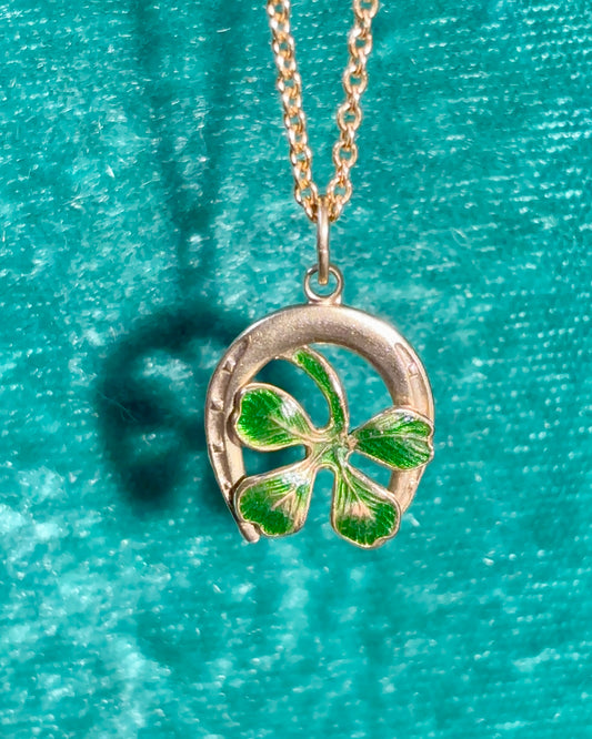 Double Luck Horseshoe Charm