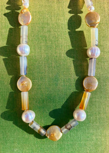 Pearl & Agate Collar