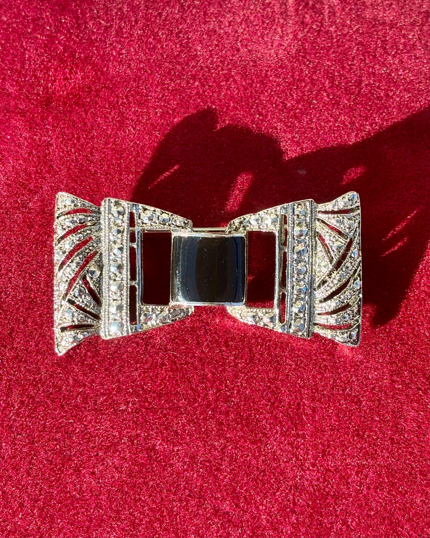Black Tie Bow Brooch