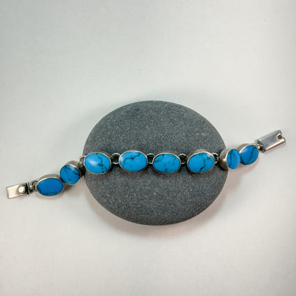 8 Cabs Turquoise Bracelet