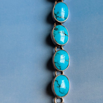 8 Cabs Turquoise Bracelet