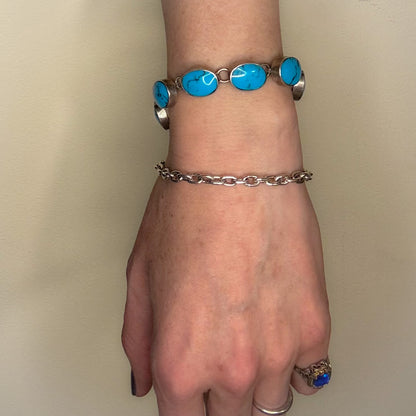 8 Cabs Turquoise Bracelet