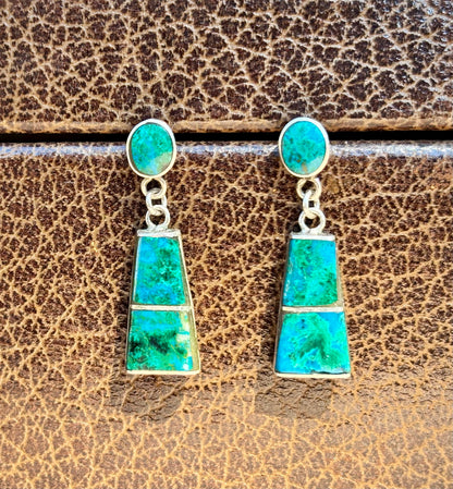 Azurmalachite Drop Earrings