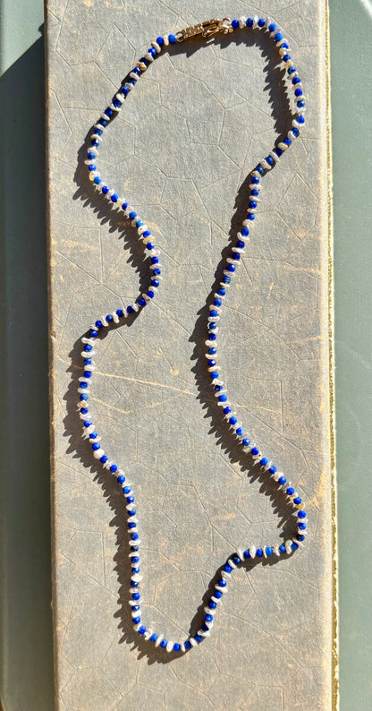 Lapis & Pearl Collar