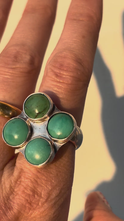 Turquoise Quatrefoil Ring