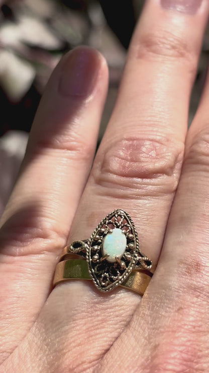Dainty Opal Ring