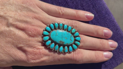 Turquoise Cluster Ring