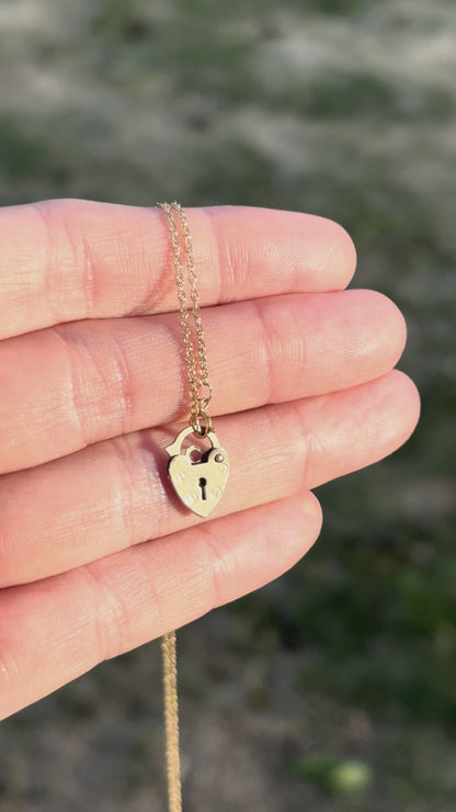 Tiny Padlock Necklace